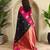 Black art silk  woven saree