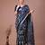 Printed slub silk saree with zari border