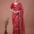 Printed slub silk saree with zari border