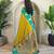 Lemon art silk  woven saree