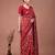 Printed slub silk saree with zari border