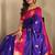 Magenta art silk  woven saree
