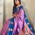 Onion pink art silk  woven saree
