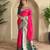 Hot pink art silk  woven saree