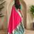 Hot pink art silk  woven saree