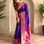Purple art silk  woven saree