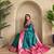 Teal art silk  woven saree