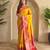 Yellow art silk  woven saree
