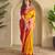 Yellow art silk  woven saree