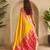 Yellow art silk  woven saree
