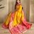 Yellow art silk  woven saree