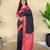 Black art silk  woven saree