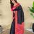 Black art silk  woven saree