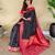 Black art silk  woven saree