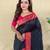 Black art silk  woven saree