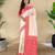Cream art silk  woven saree