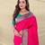 Hot pink art silk  woven saree