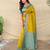 Lemon art silk  woven saree