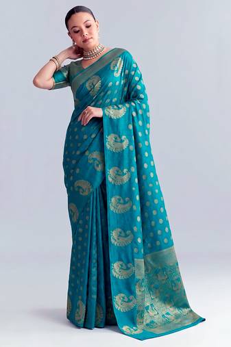 Traditional roop silk saree with detailed zari embroidery