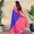 Magenta art silk  woven saree