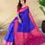 Magenta art silk  woven saree