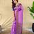 Onion pink art silk  woven saree