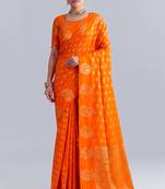 Traditional roop silk saree with detailed zari embroidery