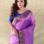 Onion pink art silk  woven saree