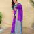 Purple art silk  woven saree