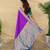 Purple art silk  woven saree