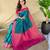 Teal art silk  woven saree