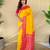 Yellow art silk  woven saree