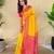 Yellow art silk  woven saree