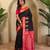 Black art silk  woven saree