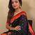 Black art silk  woven saree