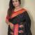 Black art silk  woven saree