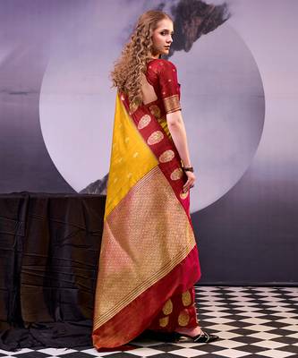 Elegant poly cotton saree with rich zari detailing 3
