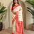Cream art silk  woven saree