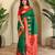 Green art silk  woven saree