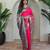 Hot pink art silk  woven saree