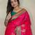 Hot pink art silk  woven saree