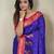 Purple art silk  woven saree