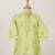 Green embroidered pure silk kurta set