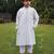 Light grey embroidered georgette kurta set