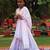 Pink embroidered pure georgette lehenga set