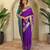 Purple art silk  woven saree