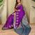 Purple art silk  woven saree