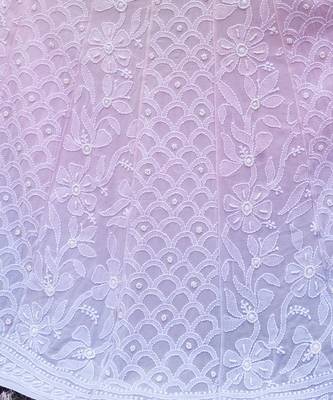 Pink embroidered pure georgette lehenga set 2