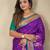 Purple art silk  woven saree