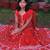 Red embroidered chanderi lehenga set